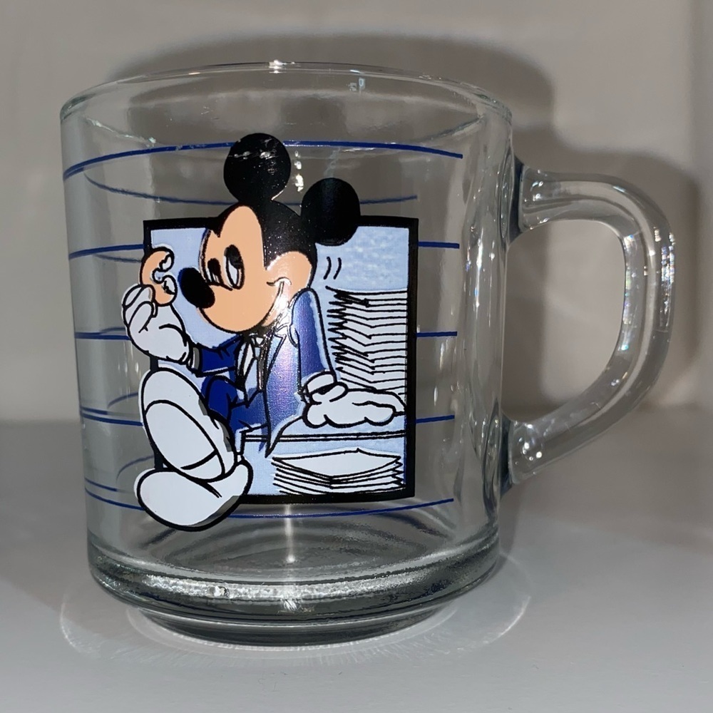 Mickey Mouse Break Time Glass Cup